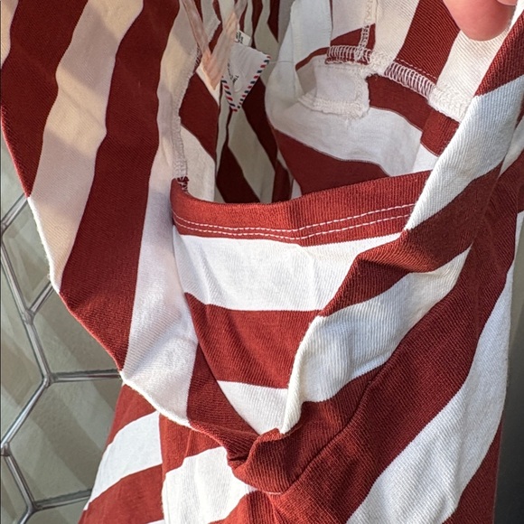 Anthropologie Diagonal Striped Red and White Tank Top - Picture 6 of 6